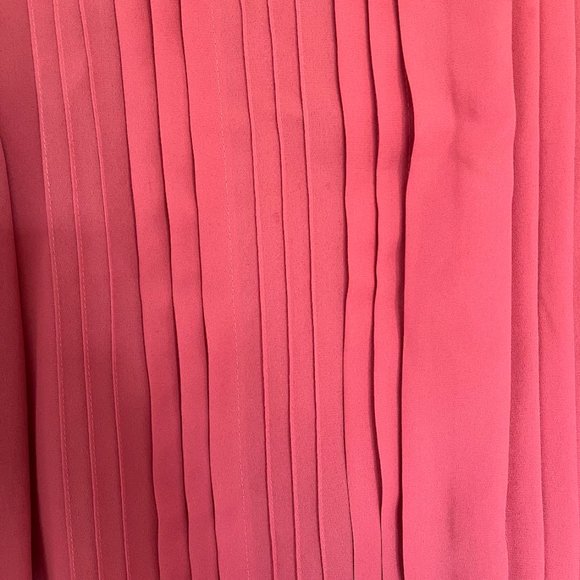 Pink pleated long-sleeved blouse - Picture 3 of 6